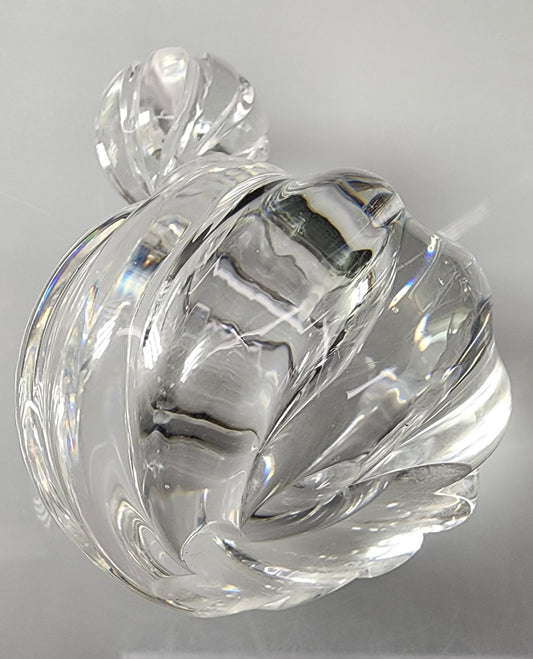 Glass perfume bottle swirl