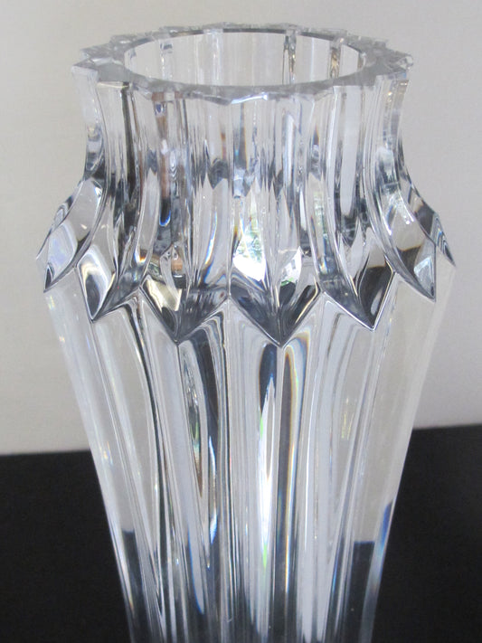 Pressed glass vase Heavy