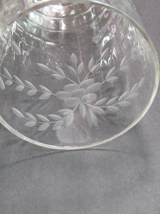Hand cut beverage/ champagne glass Seneca? 1960's