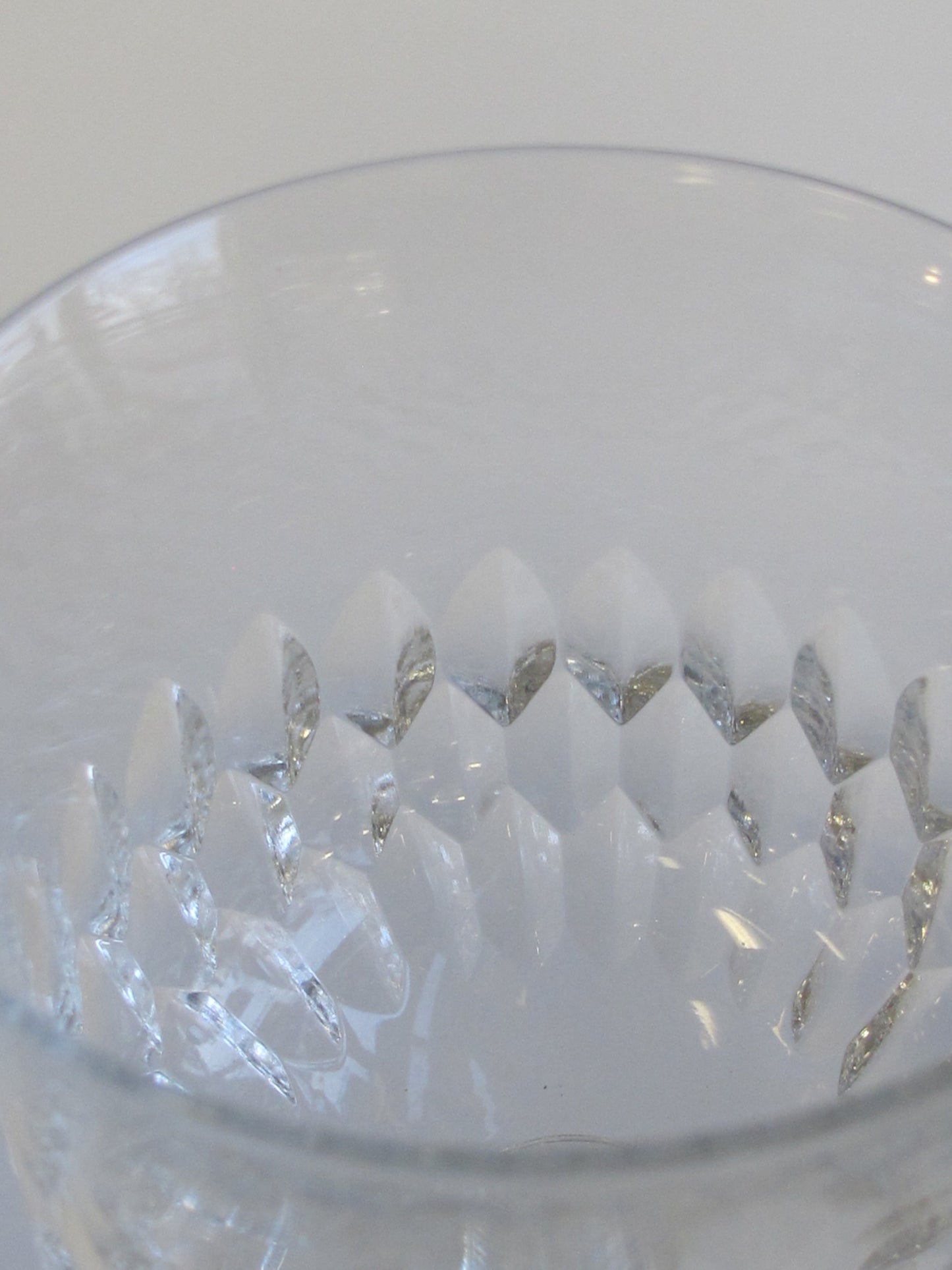 Cut glass goblet stemware bell shape