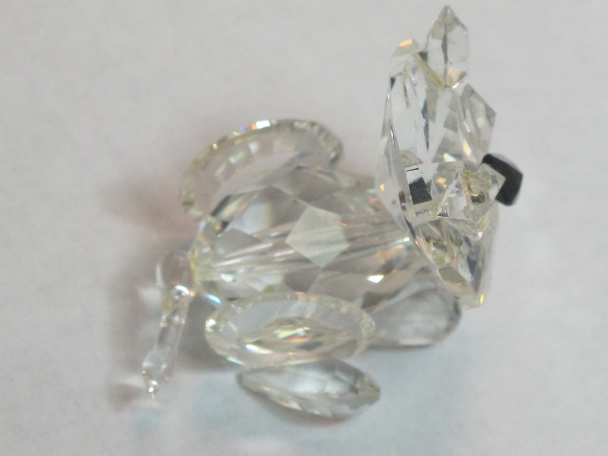 Swarovski mini duck crystal black eyes