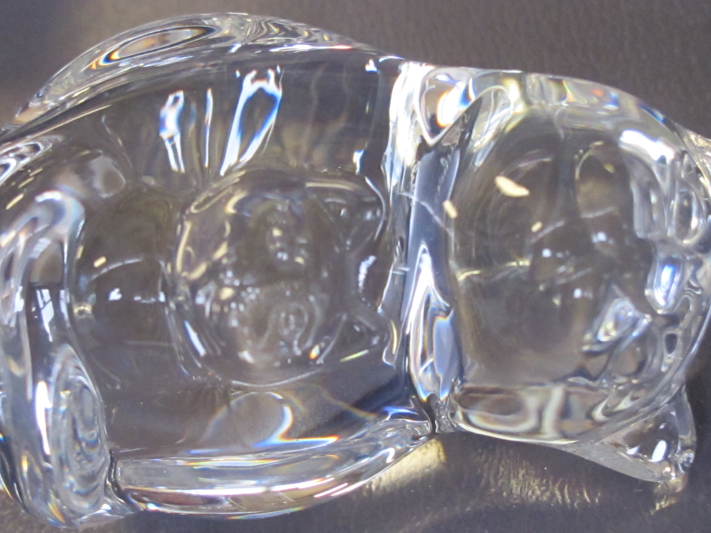 Steuben Signed Glass hand cooler