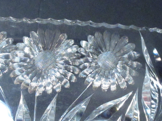 ABP cut glass dish Pairpoint daisey ANTIQUE