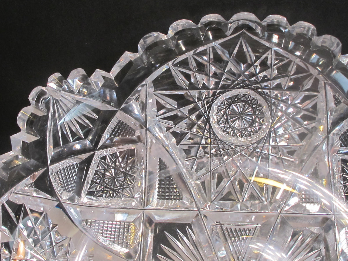 ABP cut glass LOW BOWL American brilliant BD1
