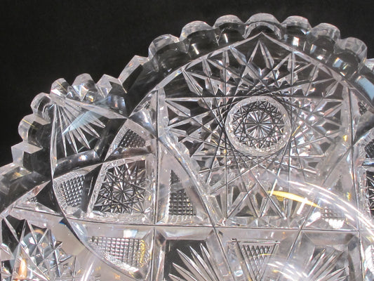 ABP cut glass LOW BOWL American brilliant BD1
