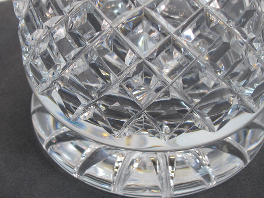 Hand Cut 24% lead crystal vase with space for etching Award