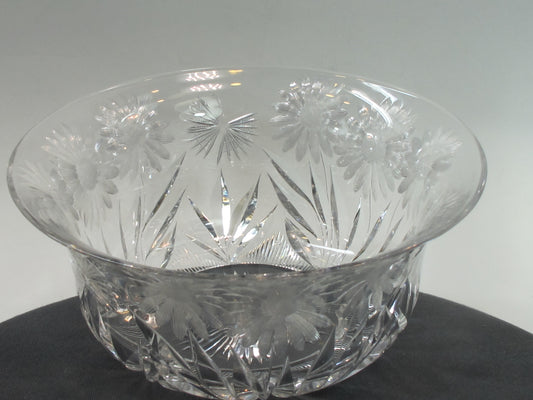 ABP cut glass bowl Pairpoint BUTTERFLY daisey ANTIQUE