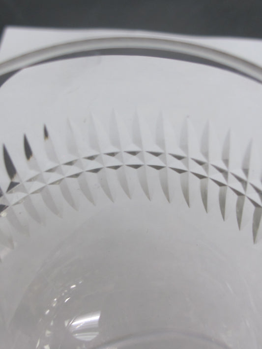 Cut glass wine stemware