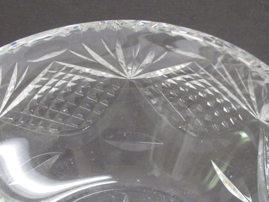 Signed Hand Cut Glass bowl English blown blank Stuart ?