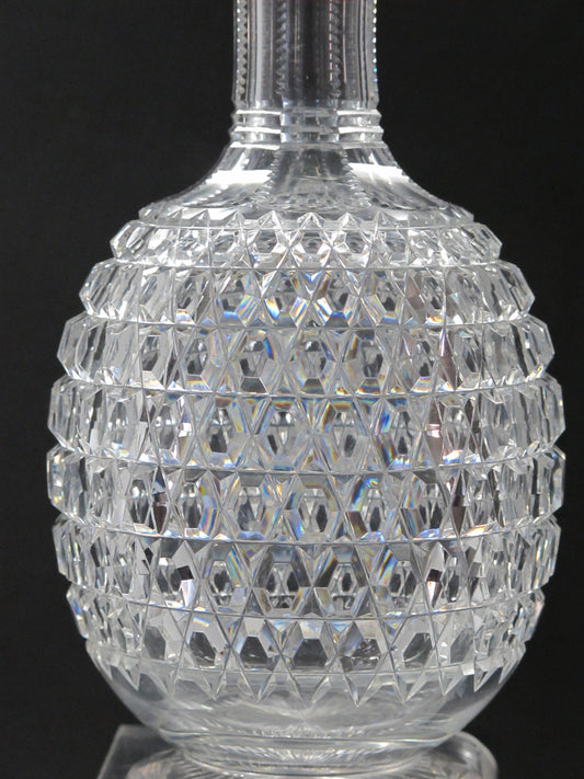 American Brilliant Period Cut Glass decanter, Antique ABP - O'Rourke crystal awards & gifts abp cut glass