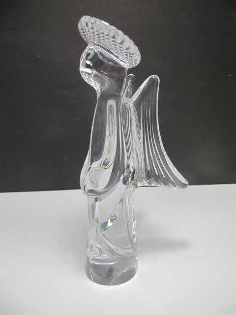 Cut Glass art angel sculpture. One of a kind signed
