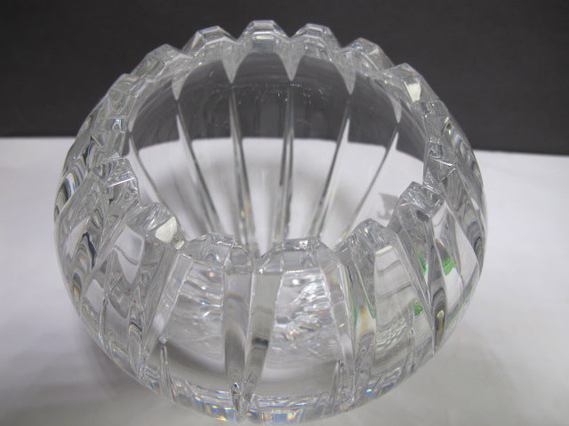 Cut glass heavy flower vase