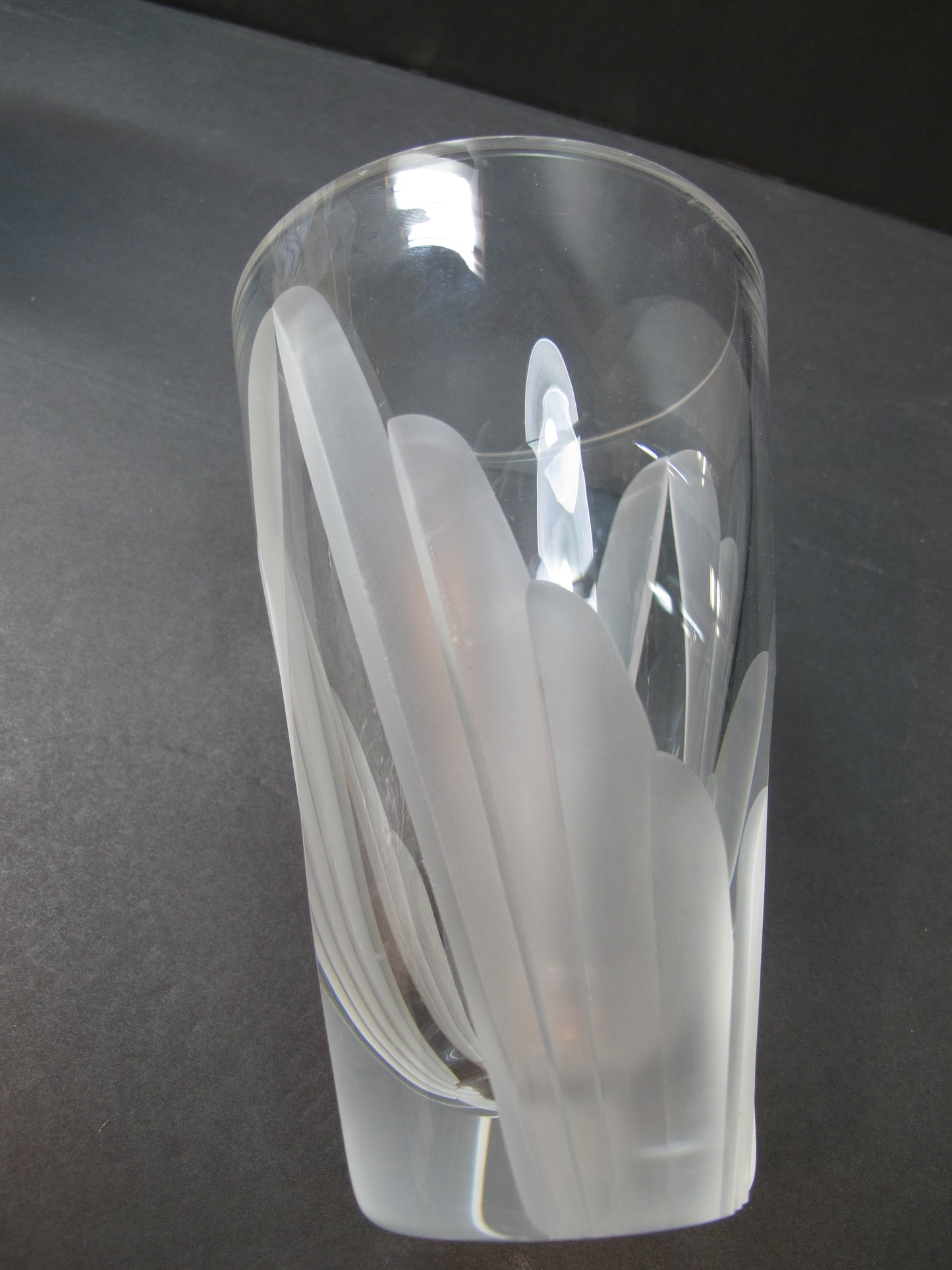 Cut Glass vase Lenox USA crystal Wings