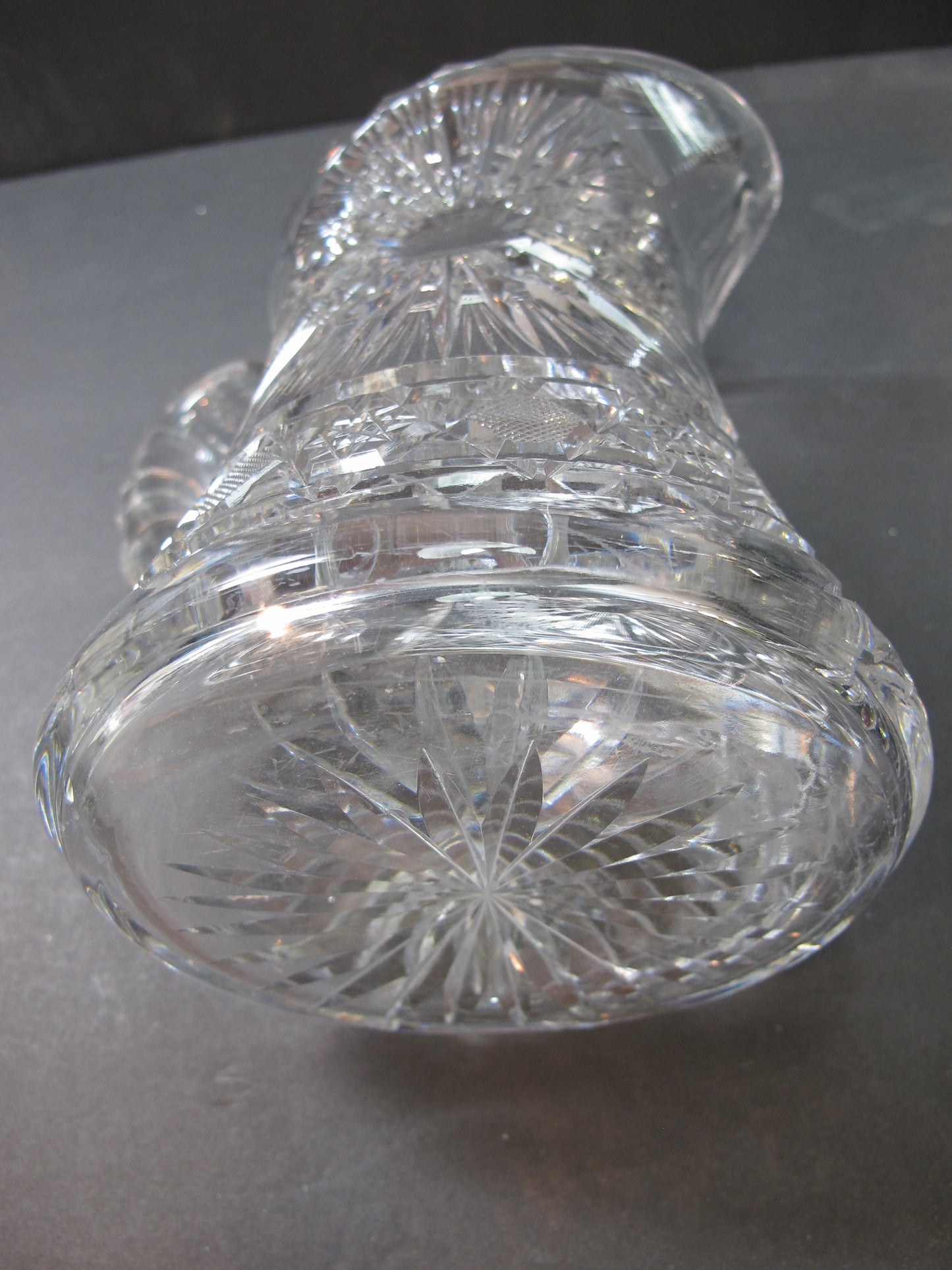 American Brilliant Period Cut Glass pitcher Antique