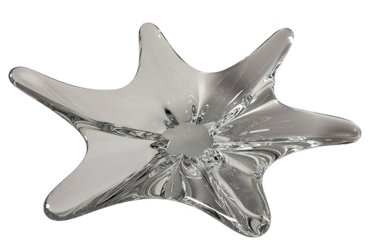 Signed Baccarat crystal freeform dish glass