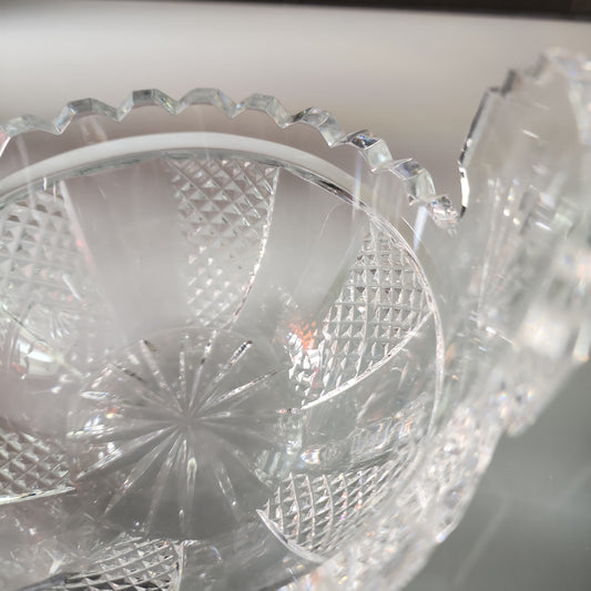 Signed Waterford CRYSTAL Hibernia butter tub Ireland