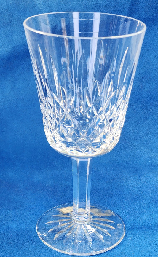 Signed Waterford CUT GLASS Lismore goblet crystal Ireland