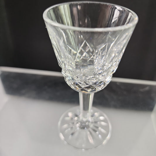 Signed Waterford glass Hand Cut liquor Lismore pattern Irish Crystal