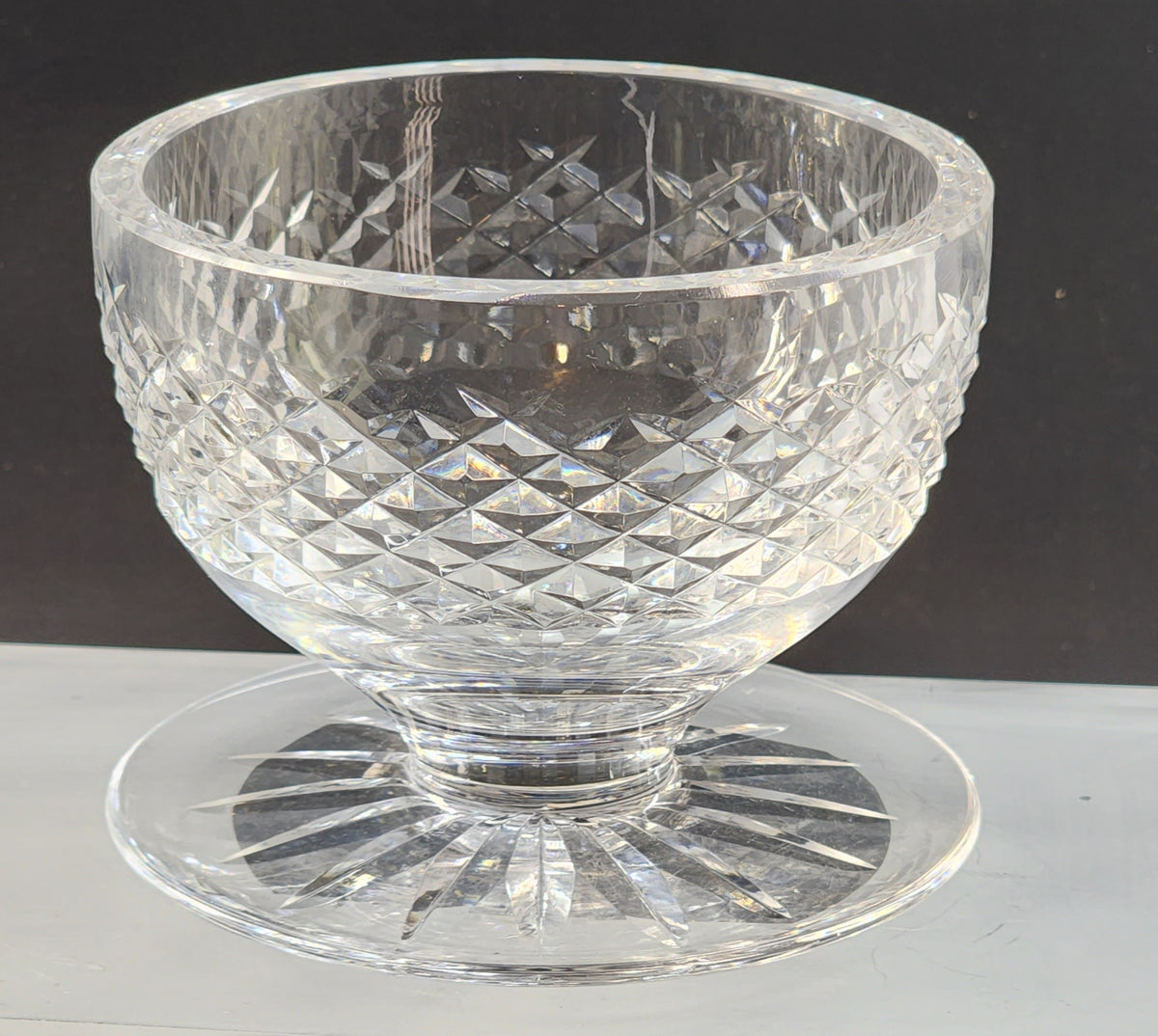 Signed Waterford CUT GLASS Alana shrimp crystal Ireland