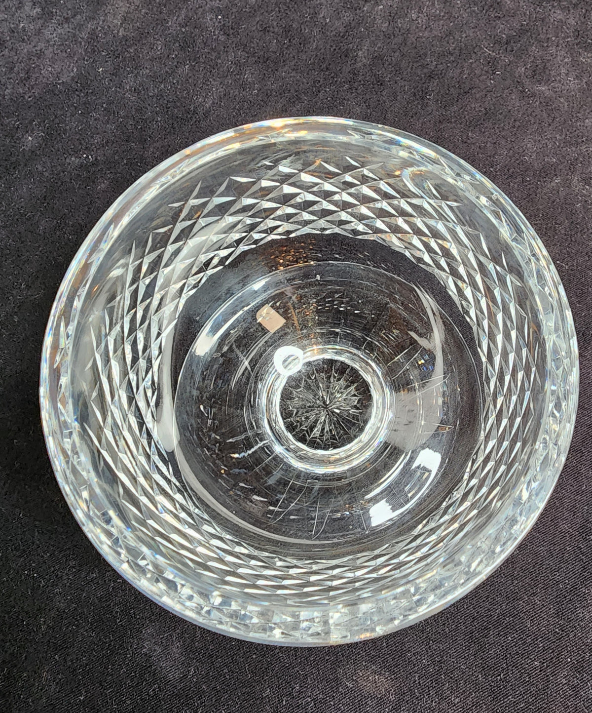 Signed Waterford CUT GLASS Alana shrimp crystal Ireland