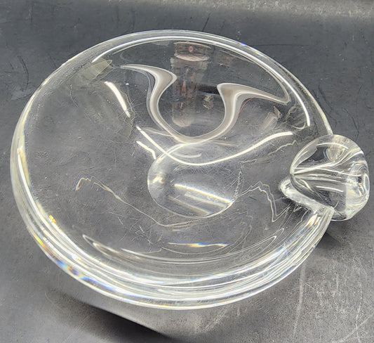 Steuben Signed glass dish