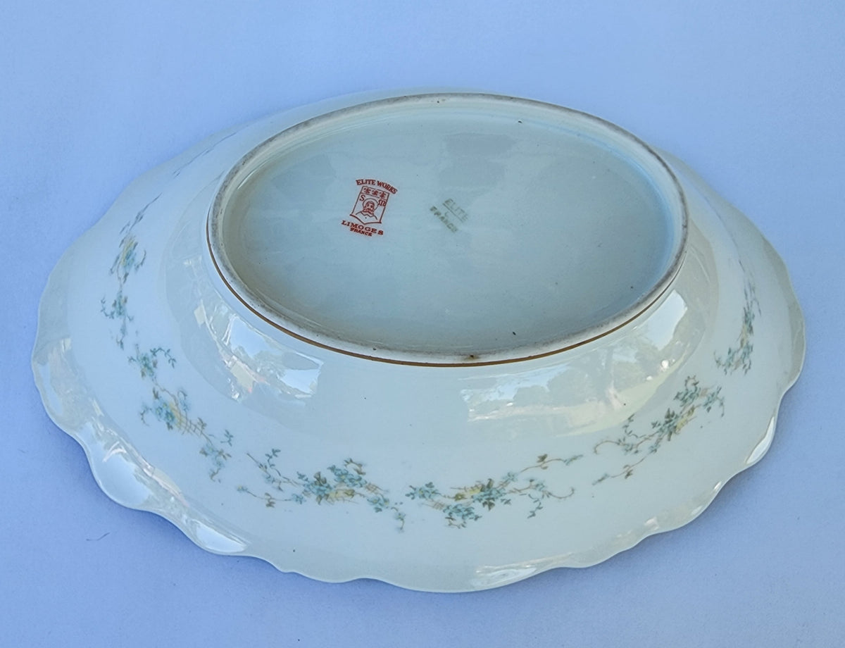 Limoges France Elite works oval bowl CR