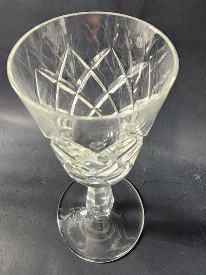 Signed Galway crystal Obrien wine glass Crystal older Hand cut