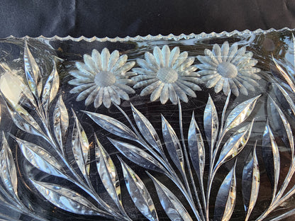 ABP cut glass dish Pairpoint daisey ANTIQUE