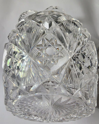 Hand Cut Glass ABP handled Decanter