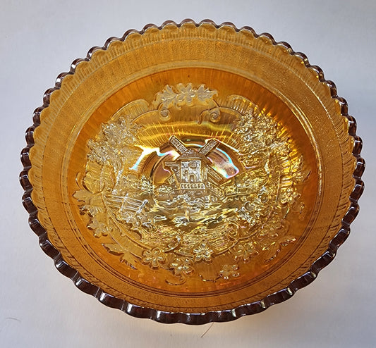 Carnival Glass windmill bowl