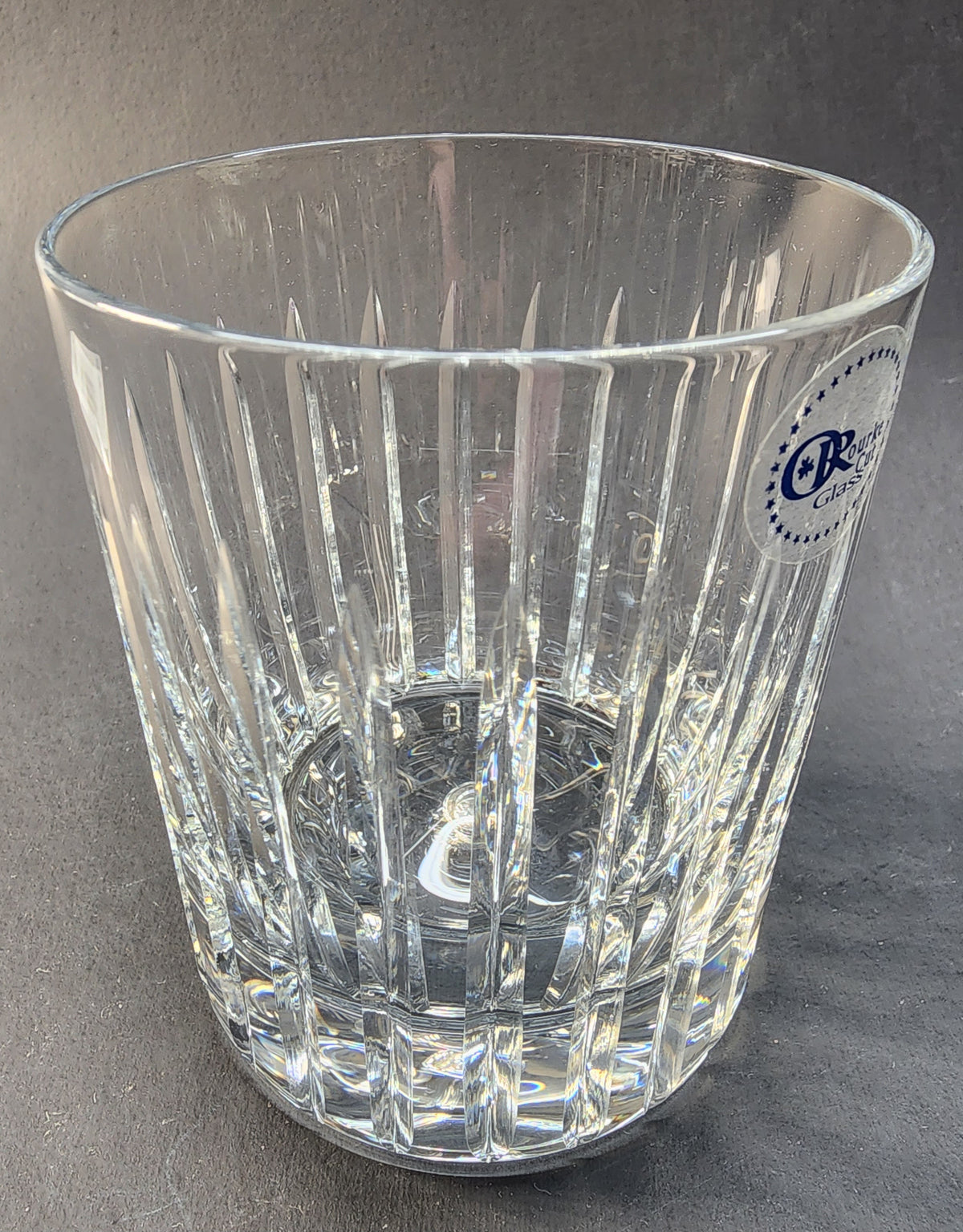 Hand cut DOR custom whiskey glass Double on the rocks ORourke