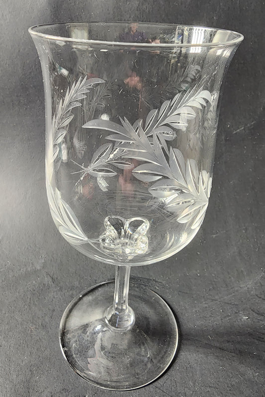 Lenox Cut glass LC1 goblet Crystal Made in USA Mt Pleasant PA mouth blown