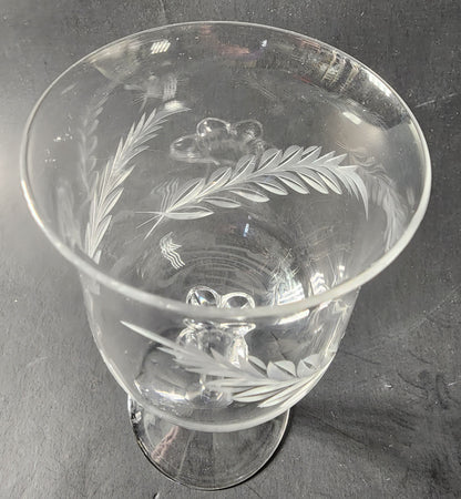 Lenox Cut glass LC1 goblet Crystal Made in USA Mt Pleasant PA mouth blown