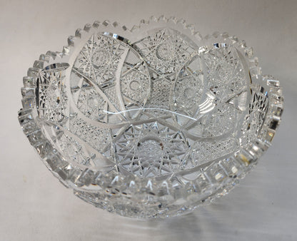 Signed Clark abp cut glass bowl