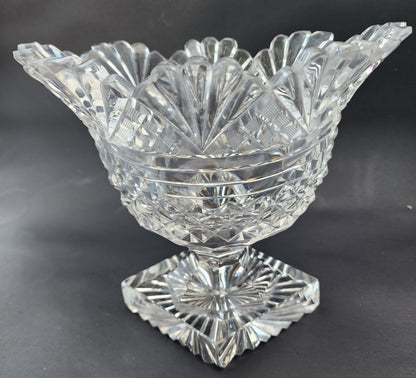 Cut Glass oval compote Anglo Irish / English