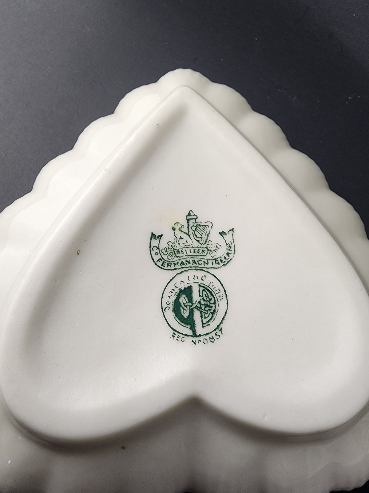 Belleek heart shaped dish Ireland