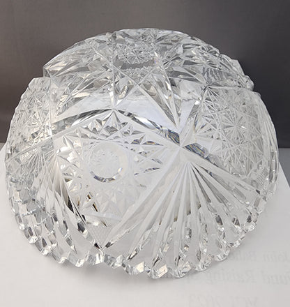 ABP bowl hand cut glass glows 124