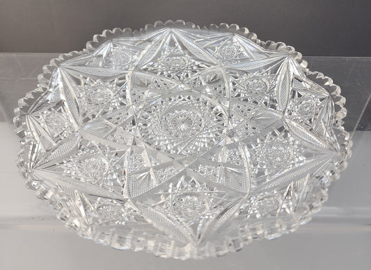 ABP cut glass 7.75" plate American brilliant