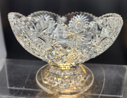 ABP cut glass pedestal dish