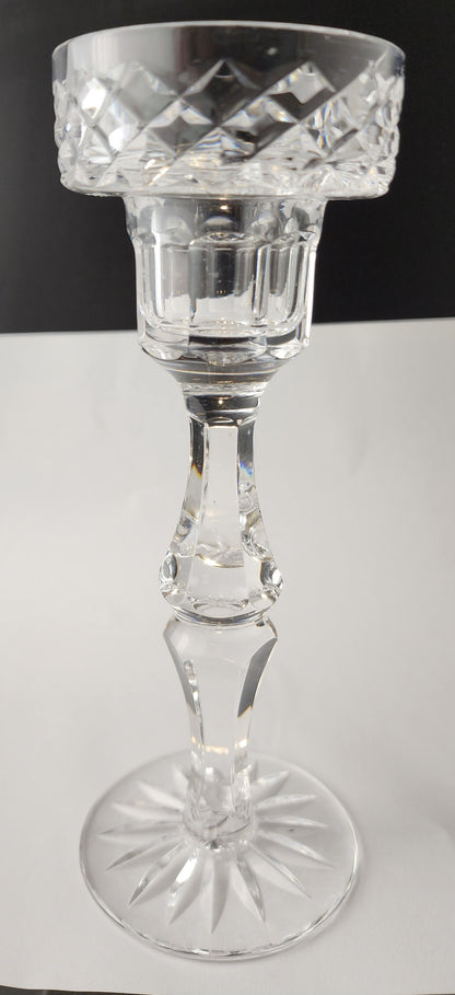Signed Tyrone Candle sticks Pair Crystal Ireland