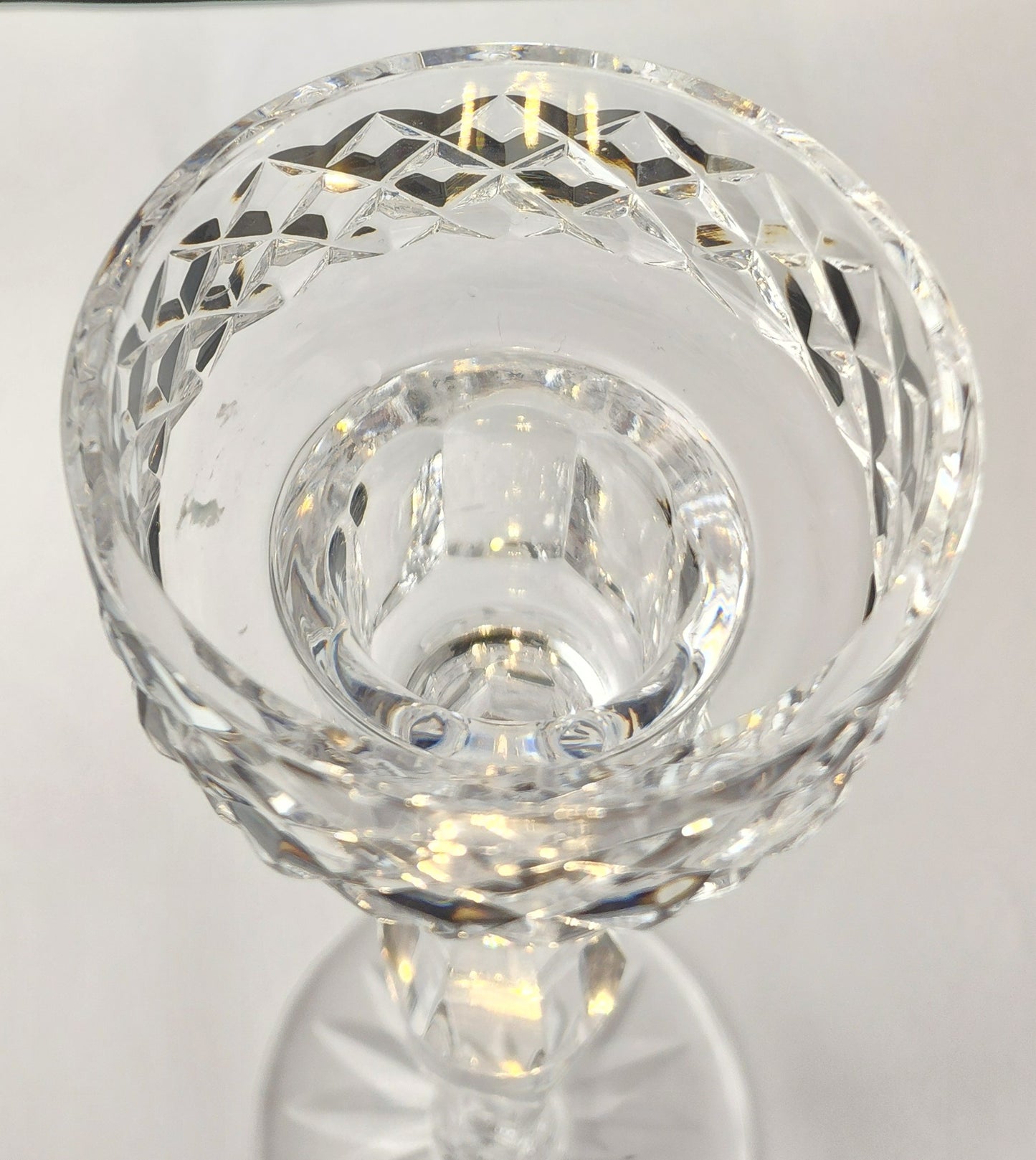 Signed Tyrone Candle sticks Pair Crystal Ireland