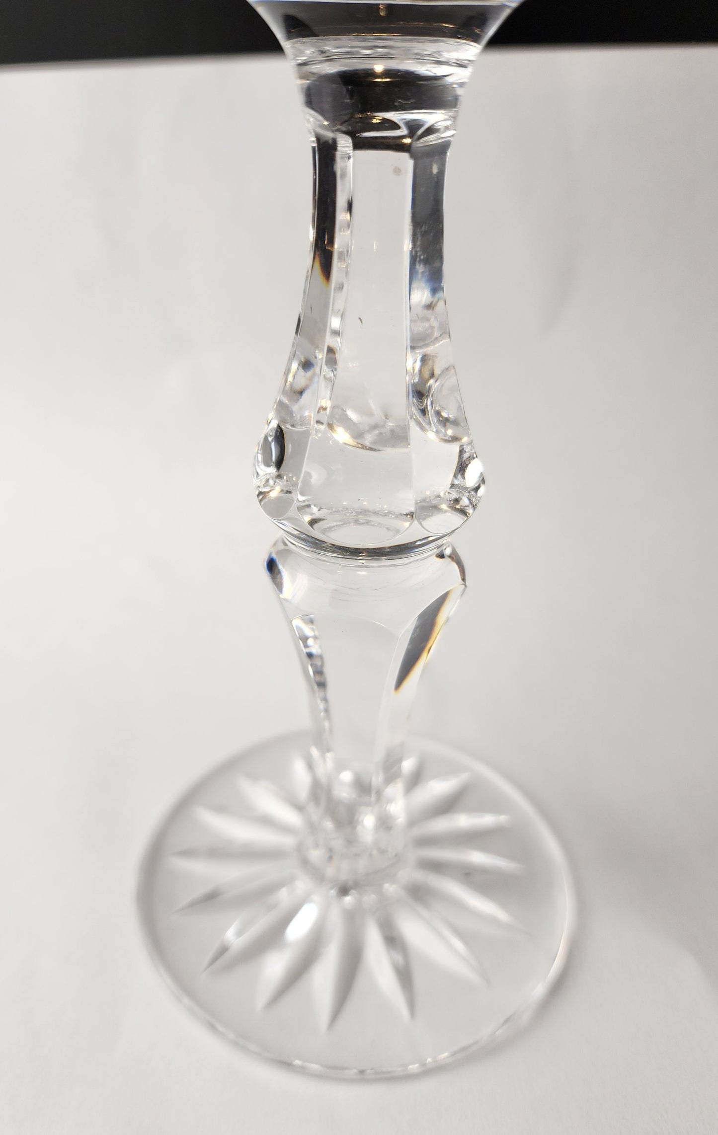 Signed Tyrone Candle sticks Pair Crystal Ireland