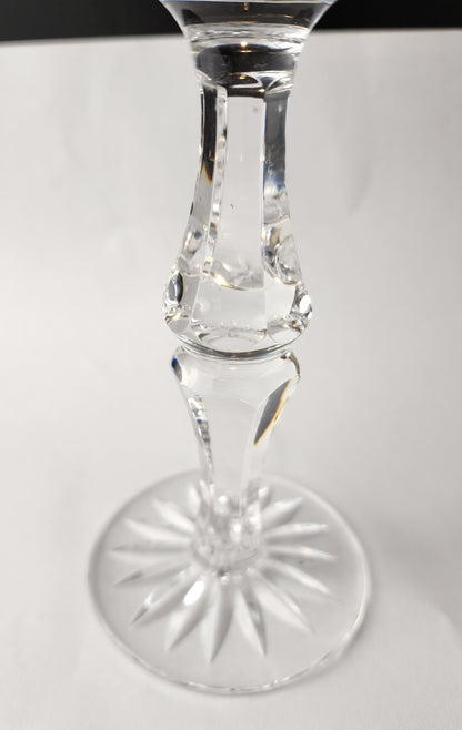 Signed Tyrone Candle sticks Pair Crystal Ireland