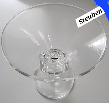 Steuben Signed 7737 champagne tall sherbert