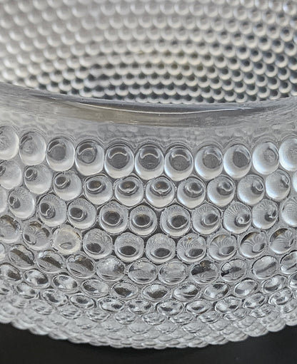 L E Smith Glass hobnail punch bowl