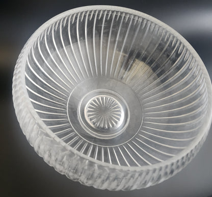 L E Smith Glass punch bowl
