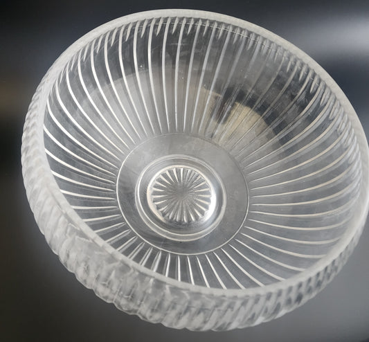 L E Smith Glass punch bowl