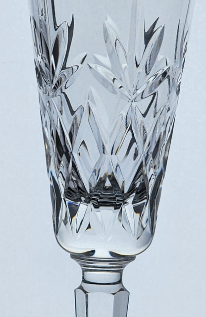 Pair Lenox Cut glass Charleston flute Crystal