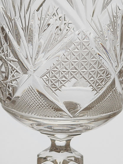 Hand cut goblet crystal