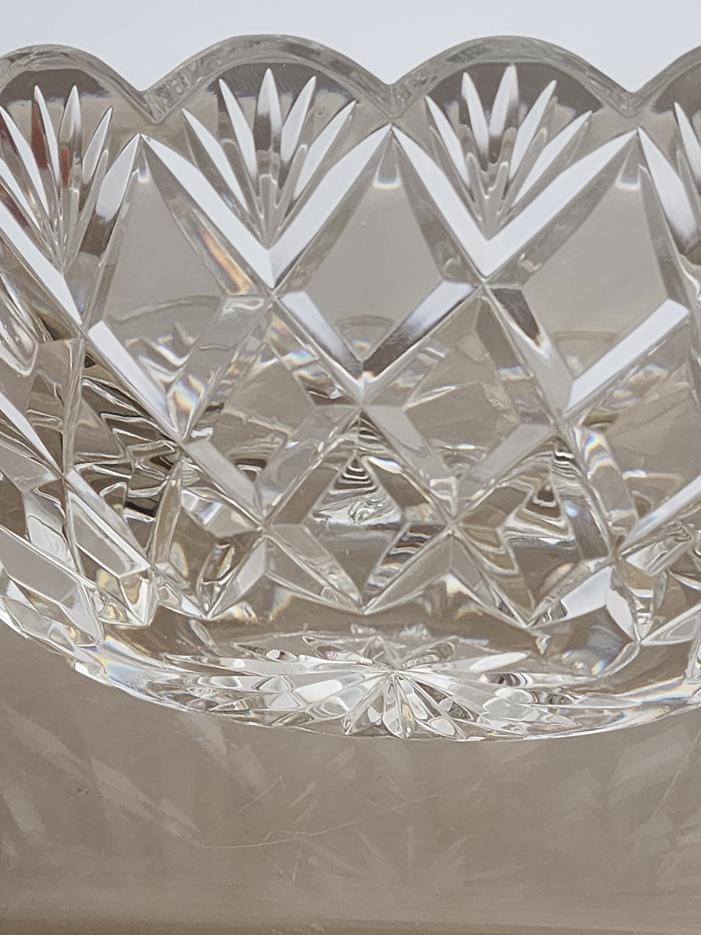Cut Glass oval dish Antique